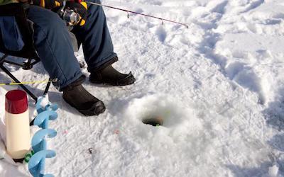 How big should an ice fishing hole be?