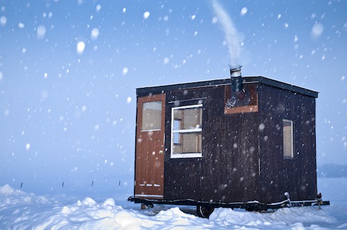 Photo of ice shanty