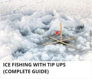 Ice fishing with tip ups