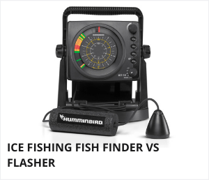 Ice fishing fish finder vs flasher