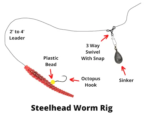 Steelhead worm rig