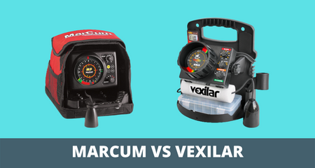 Marcum vs Vexilar flashers compared side by side