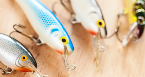 Photo of fishing lures with prominent eyes