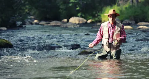 Photo of fly fisherman fishing in Mossy Creek