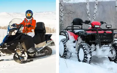 Snowmobile vs ATV for ice fishing