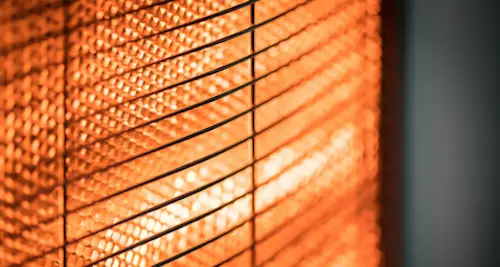 Photo of burner tiles of a portable heater