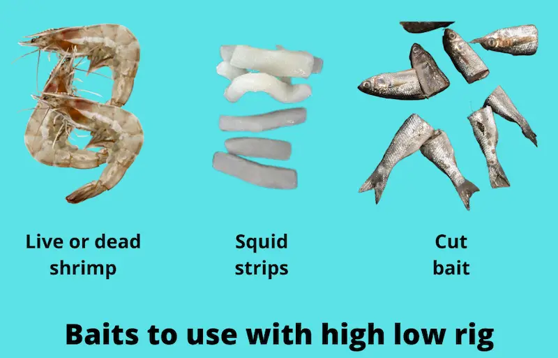 Image showing baits to use with a high low rig