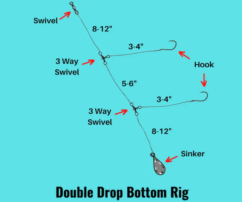 Diagram of double drop bottom rig